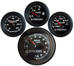 Black Five Gauge Combination Set