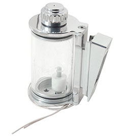 14 Ounce Billet Aluminum Outdrive Reservoir with Merc Warning Sender, Polished/Clear Anodized