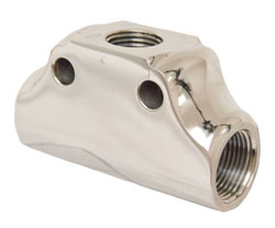 Dual Outlet Polished Fuel Distribution Block