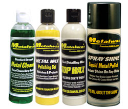 Metal Wax, Cleaner, Top Wax & Polish 8 Oz. Starter Kit