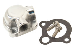 Polished Aluminum Water Outlet Divider Tee - 455 Oldsmobile 3/8