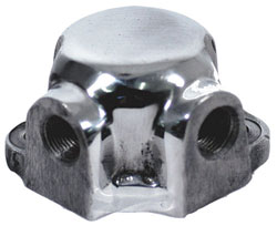 Polished Aluminum Water Outlet Divider Tee - 460 Ford 1/2