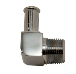 90 Degree Chrome Plated Brass 1/4