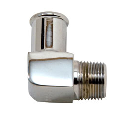 90 Degree Chrome Plated Brass 3/8