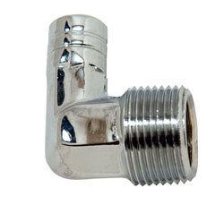 90 Degree Chrome Plated Brass 3/4
