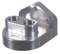Billet Remote Filter Bracket with 1/2