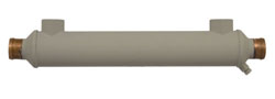 Oil Cooler - 2" Diameter, 16" Length, 1-1/4" Hose Connection