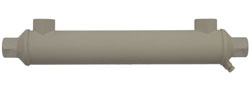 Oil Cooler - 2" Diameter, 16" Length, 1" NPT Connection