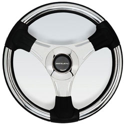 Budelli Silver Aluminum Steering Wheel, 13.8