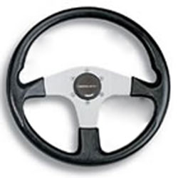 Corse Black Aluminum Spoke Steering Wheel, 13.8