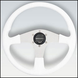 Corse Silver Aluminum Spoke Steering Wheel, 13.8