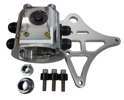 Vertical Head Mount Thermostatic Oil Filter For HP4 or HP6 Filter, Polished