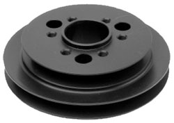 Billet 2-groove Crankshaft Pulley for BBC with 6-bolt Supercharger Pulley Mount