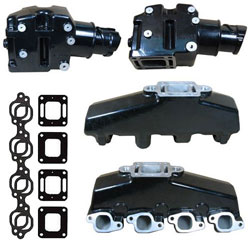 Stock Mercury Replacement Aluminum Exhaust Kit - Small Block Chevy