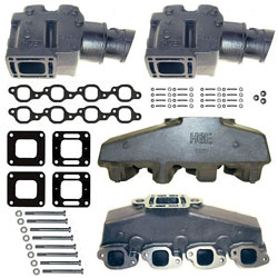 Stock Mercury Replacement Aluminum Exhaust Kit - Small Block Chevy