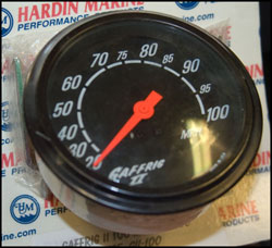 Gaffrig II Black 100 MPH Speedometer
