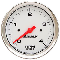 Livorsi Diesel Tachometer Gauge Mega & Race Rim 3-3/8
