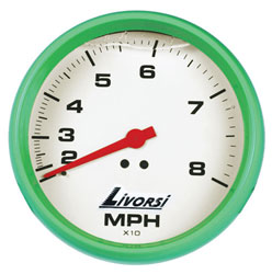 Livorsi Liquid Speedometer Gauge Mega & Race Rim 4-5/8