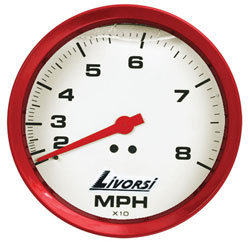 Livorsi Dry Speedometer Gauge Mega & Race Rim 3-3/8