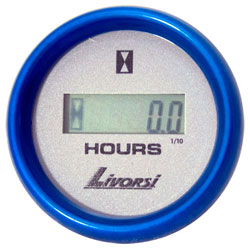 Livorsi Hourmeter Gauge Mega & Race Rim 2-1/16
