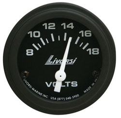 Livorsi Voltmeter Gauge 8-18v Industrial Series 2-1/16