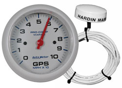 AutoMeter Pro-Comp White 100/120/140 MPH Marine GPS Speedometer/Receiver Kit