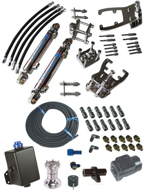 Dual Bravo Dual Ram Full Hydraulic Helm Steering System CP Performance