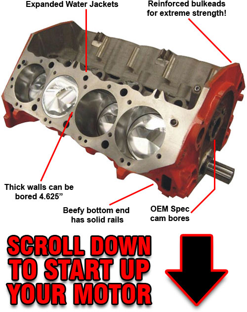 High Performance 540 Short Block Engine Assembly