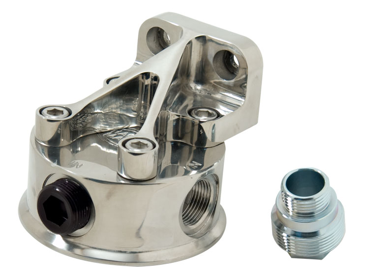 Remote Vertical Bulkhead Mount HP4 or HP6 Oil Filter Head 