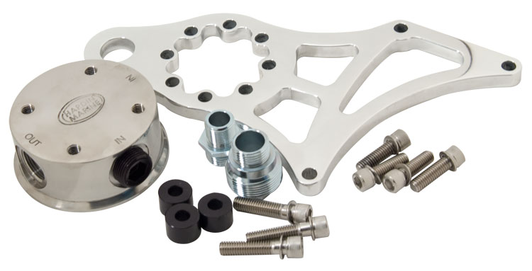 Remote Horizontal Rear Port Cylinder Head Mount HP4 or HP6 Oil Filter Head 