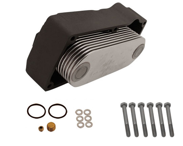 13 Plate Stainless Steel Oil Cooler Kit (Port) 