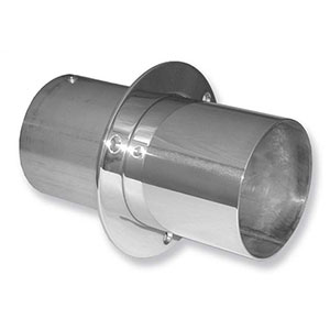 4" Straight Cut Exhaust Tips with Internal Flaps (Pair) 4” External Length, 4” Internal Length