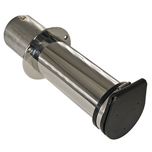 4" Straight Cut Exhaust Tips with Internal & External Flaps (Pair) 10-1/2” External Length, 5” Internal Length