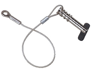 Tethered 1/4" Spring-Loaded Clevis Pin, Stainless Steel"