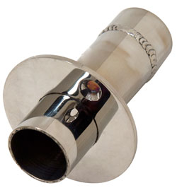 Single 3/4" NPT Polished Stainless Water Dump Fitting