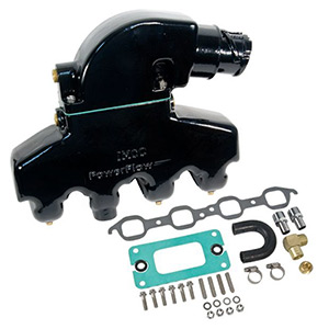 Imco Powerflow LS Chevy Kit with Cast Black Riser and Black Manifolds