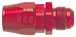 Red Straight Male AN Flare to Double-Swivel AN Hose End