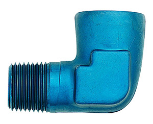 Female To Male NPT Pipe Adapters 90 Degree - Blue