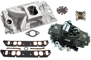 HP 500 Style Intake/Carburetor Package with Satin Intake - Oval Port