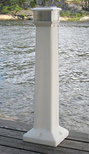Dock Edge Sentinel Solar Rechargeable Lite 35" With Tapered Pillar"