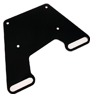 Panther King Pin Shallow Water Anchor System - Universal Engine Mount Plate, Black Powder Coat