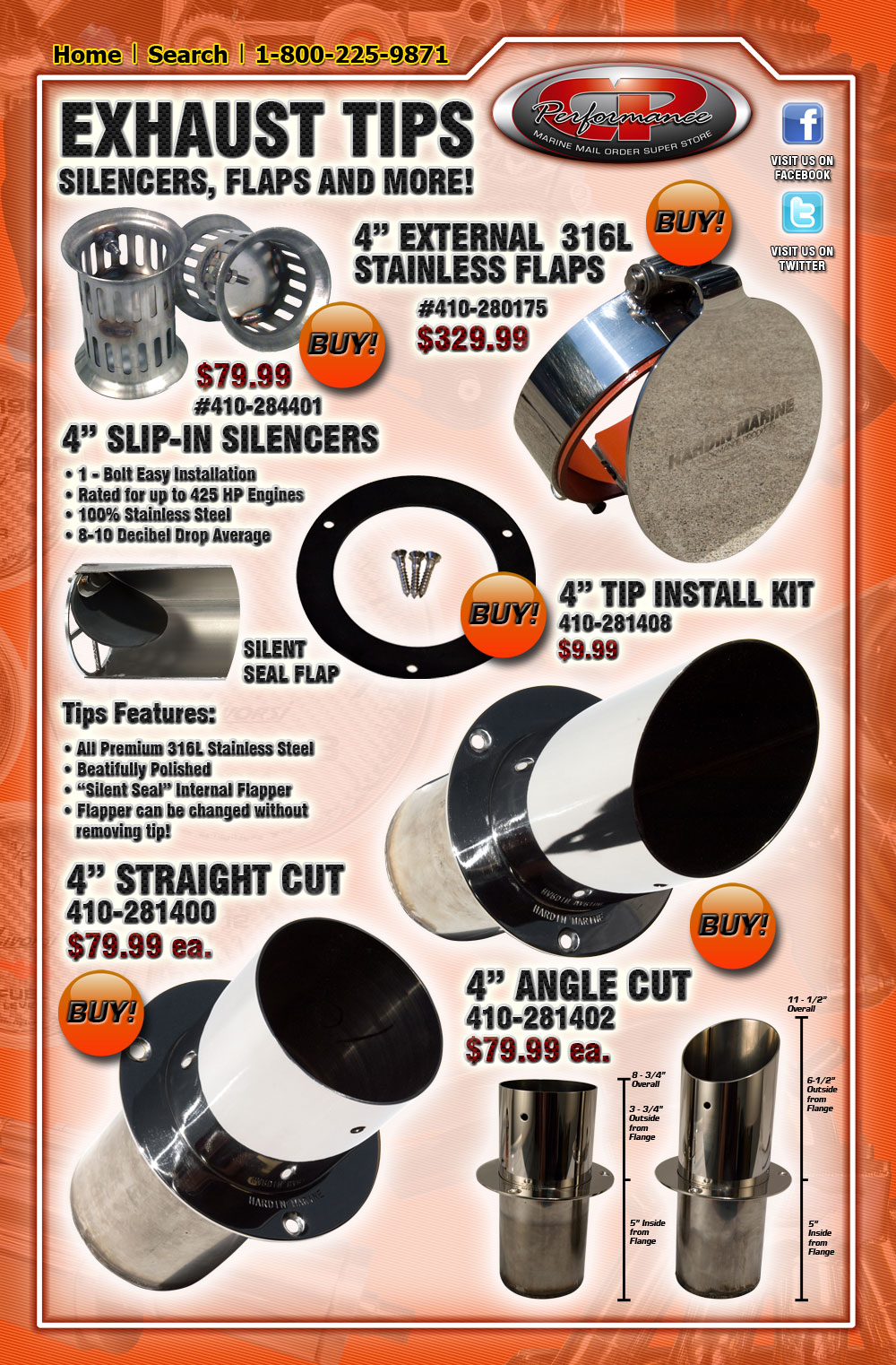 Exhaust Tips, Silencers, Flaps and More!