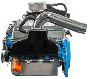 460 Ford Cast Aluminum Exhaust System with Standard Wet Offshore Tailpipes