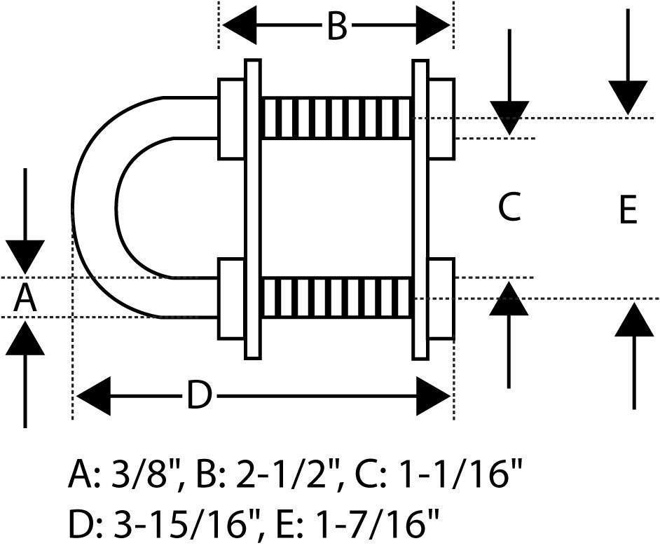 Stainless Bow Eye Measurements