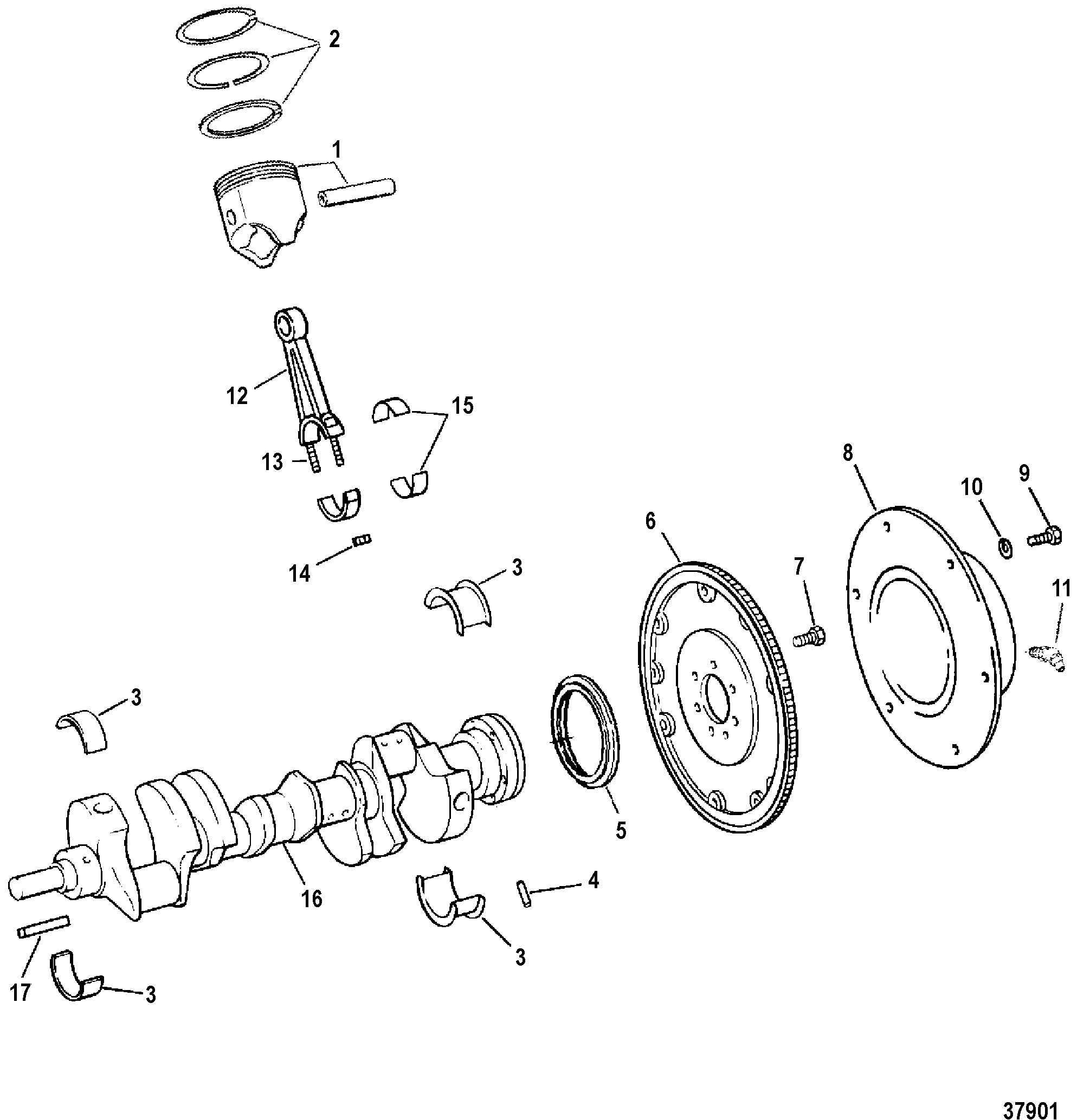 cp performance crankshaft, pistons and connecting rods Marine Engine Wiring Diagram 502 mag mpi (gen 6) gm v 8 1996 serial 0f802600 thru 0k999999 crankshaft, pistons and connecting rods