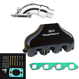 PowerFlow Big Block Polished Manifold and "SA" Riser Kit 3"