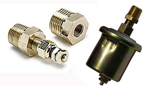 Hardin Marine Water Temperature and Oil Pressure Sender Combo Set for 5 Gauge Kits (Gen II, 2019 and Later Gauges)