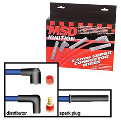 MSD Super Conductor 8.5 MM 2 In 1 Universal Spark Plug Wire Set