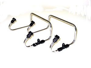 Dual Inlet 4150 Fuel Line Kit Anodized Black Fittings (Holley)