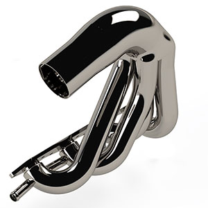 CMI 496 E-Top Polished Exhaust System, 2" Taller